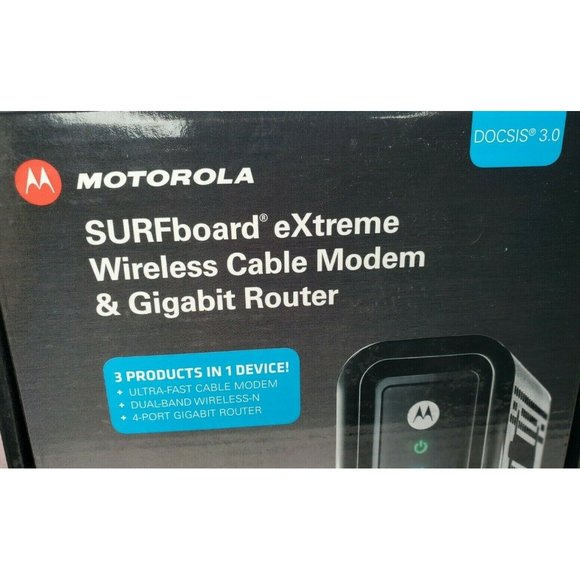 Motorola Surfboard Extreme Wireless Cable Modem And Gigabit Router - Picture 2 of 12
